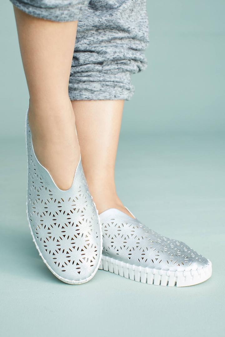 Ilse Jacobsen Tulip Perforated Leather Sneakers