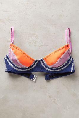Cynthia Rowley Colorblock Top Blue Motif