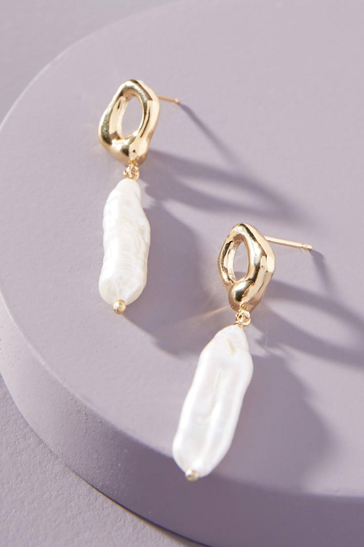 Anthropologie Juliette Pearl Drop Earrings