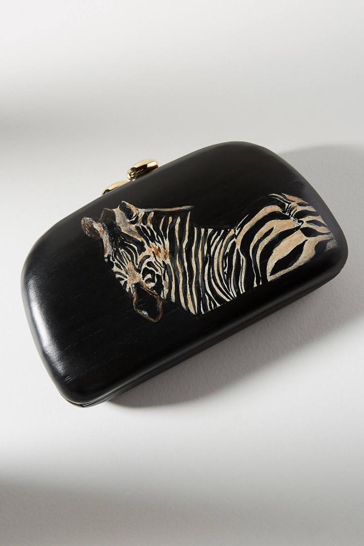 Serpui Marie Mia Zebra Clutch