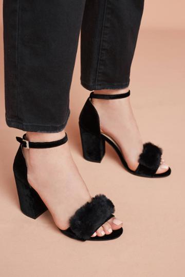 Elysess Faux Fur Heels