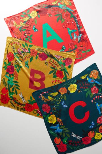 Karen Mabon Silk Monogram Scarf