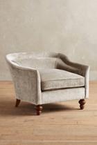 Anthropologie Slub Velvet Holloway Armchair