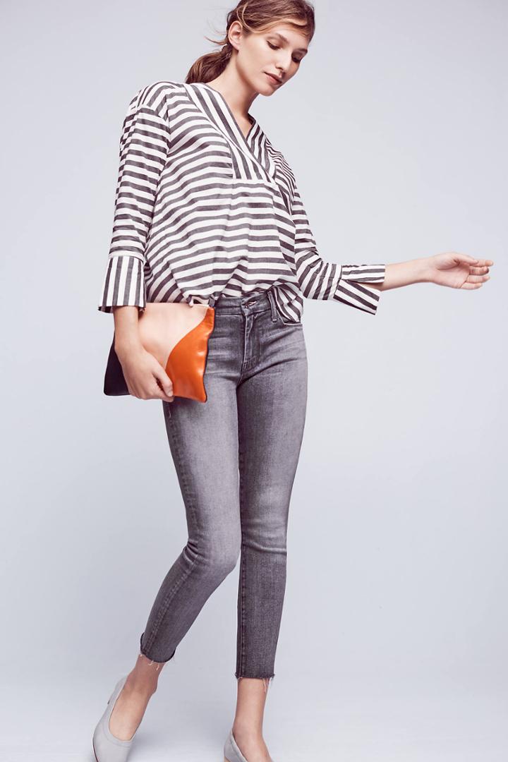 Mother Huntress Mid-rise Fray Jeans