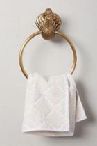 Anthropologie Brass Birdbath Towel Ring