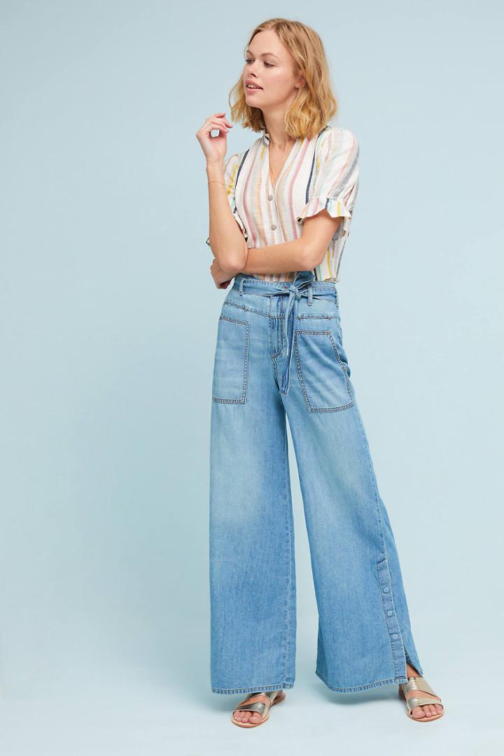Pilcro And The Letterpress Pilcro High-rise Wide-leg Jeans