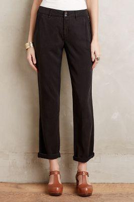 Pilcro Hyphen Roll-up Trousers Black