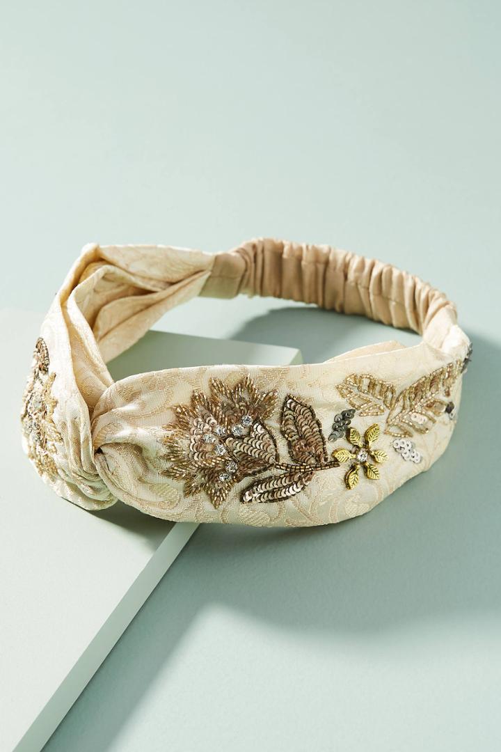 Anthropologie Blanche Embellished Headband