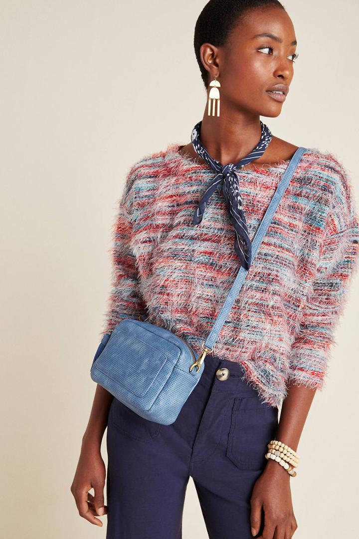 Anthropologie Provence Eyelash Sweater