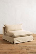 Anthropologie Basketweave Linen Tassa Chair