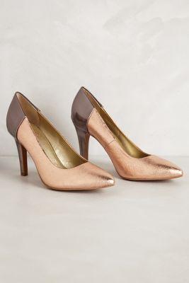 Anthropologie Mirrored Pumps