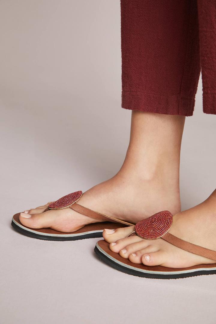 Seeded Hand Sown Iris Sandals
