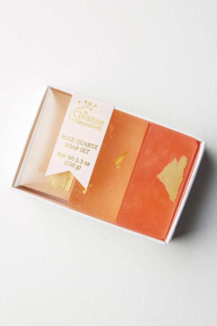 Cleanse By Hepzabeth Rose Quartz Soap Set