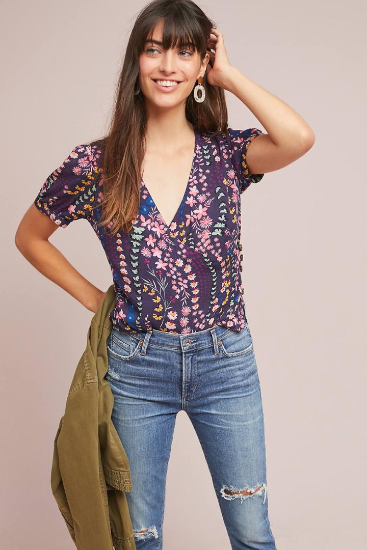 Meadow Rue Eldoret Wrap Top