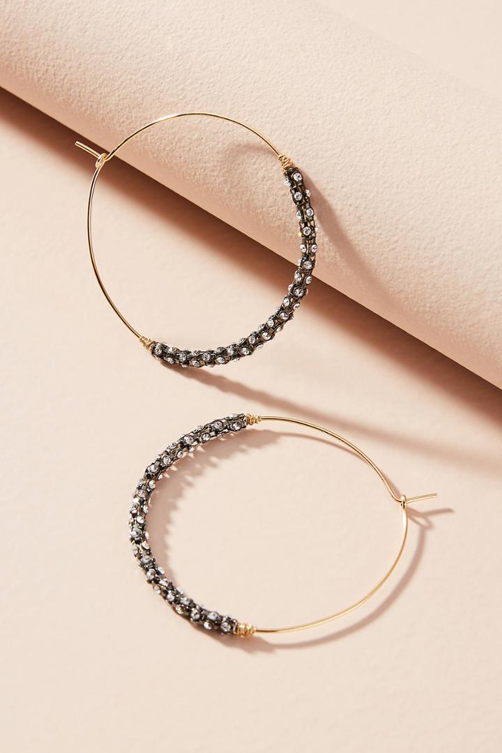Anthropologie Eyre Beaded Hoop Earrings