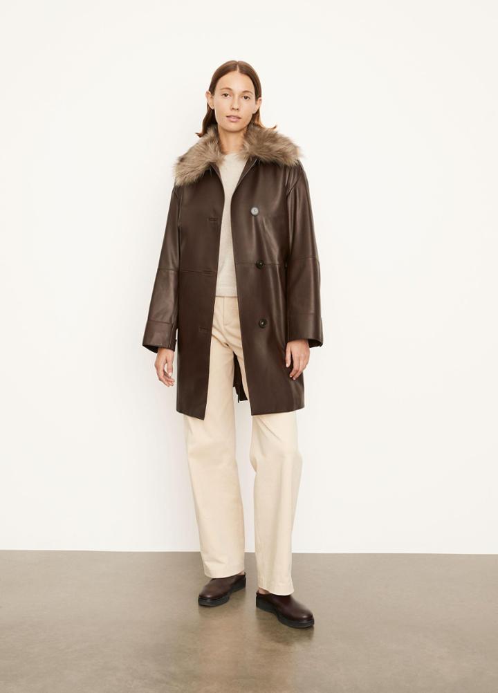 Vince Leather Coat