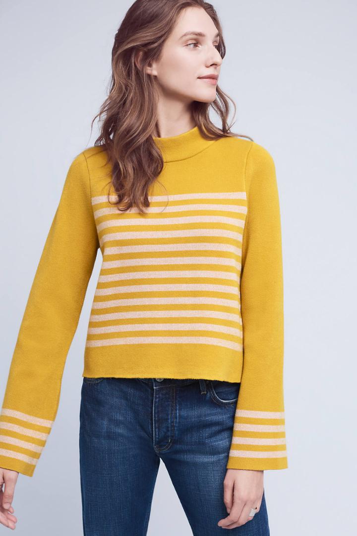 Moth Structured Stripe Top