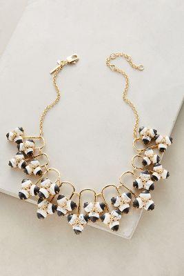 Lele Sadoughi Striped Orchid Bib Necklace