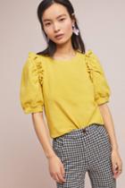 Blue Tassel Chelsea Puff-sleeved Top