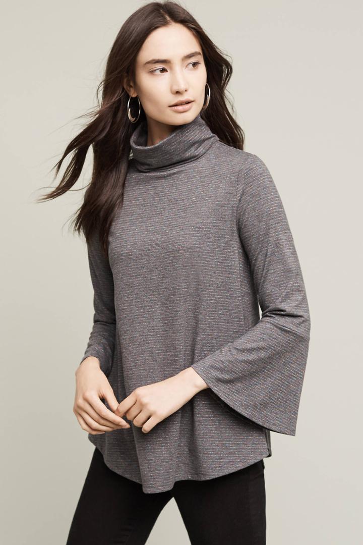 Anthropologie Liz Striped Turtleneck