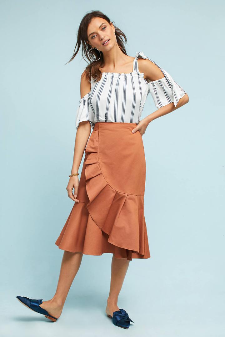 Della Bee Sequoia Ruffled Wrap Skirt