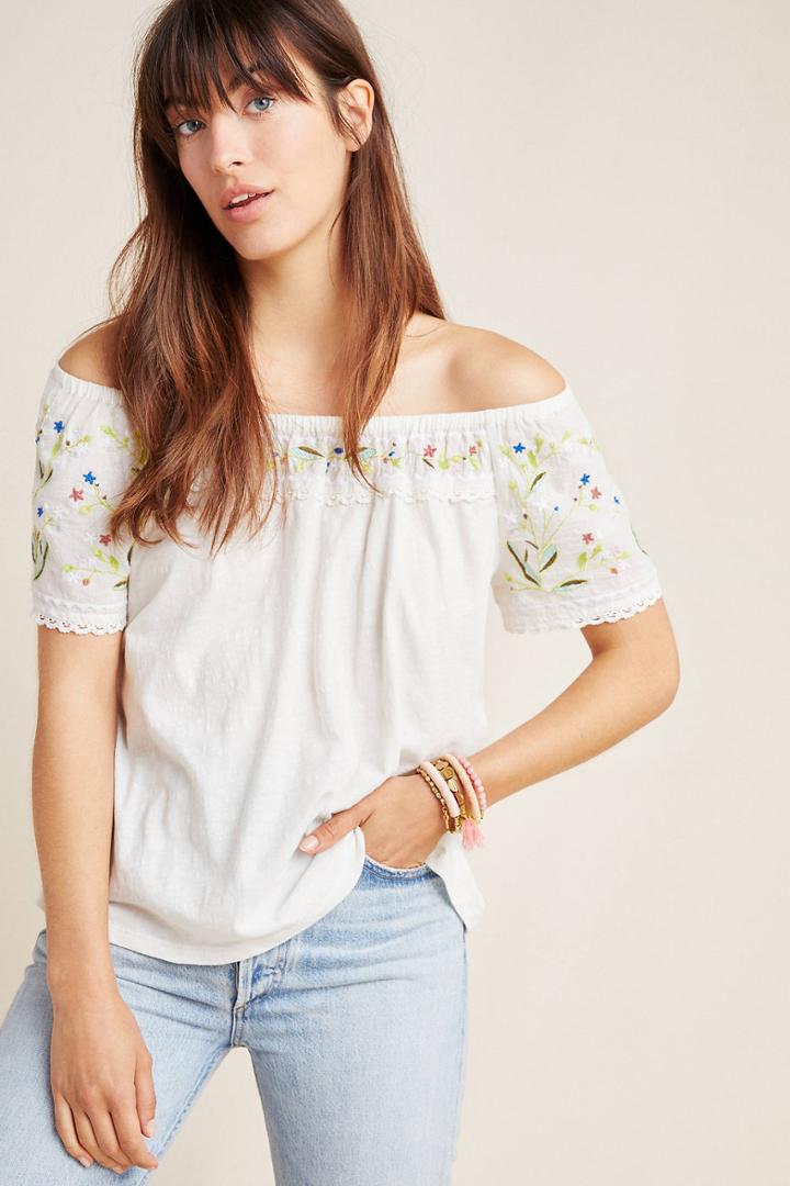 Anthropologie Mattie Off-the-shoulder Top