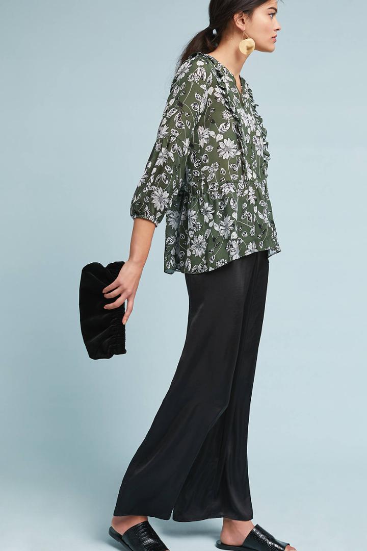 Shoshanna Botanical Silk Blouse