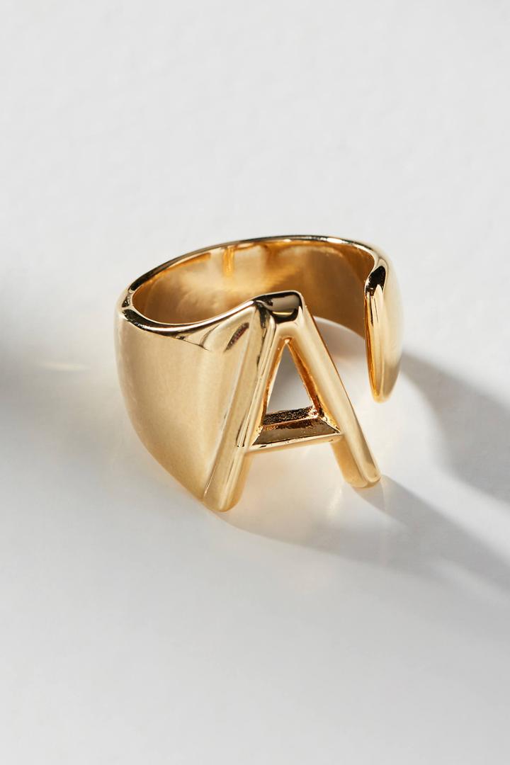Anthropologie Monogram Wrap-around Ring