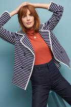 Anthropologie Striped Peacoat