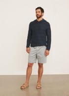 Vince Textured Stripe Linen Hoodie