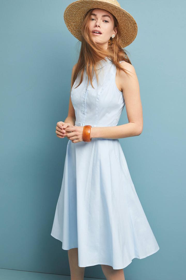 Gal Meets Glam Rose Poplin Shirtdress
