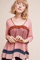 Meadow Rue Colorblock Ruffle Top