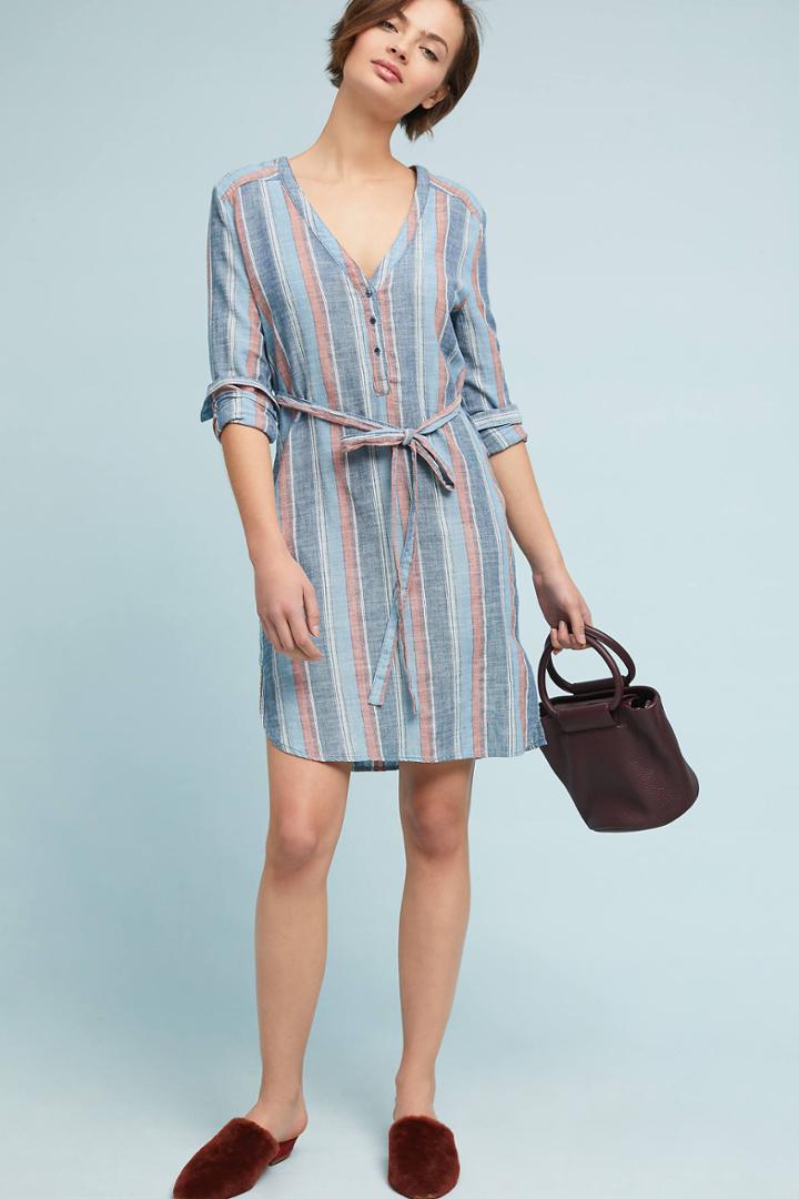 Ag Jeans Ag Striped Henley Dress