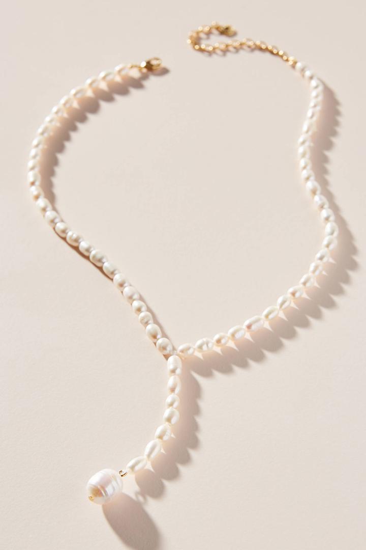 Baublebar Pearl Lariat Necklace