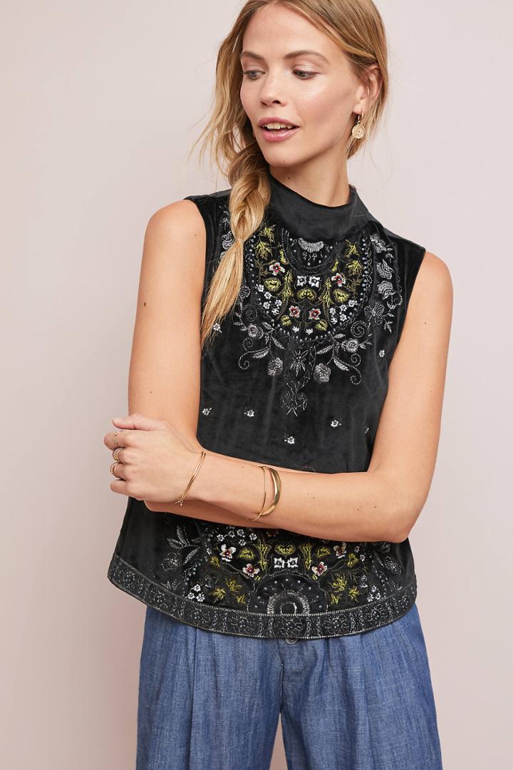 Meadow Rue Reveillon Velvet Top