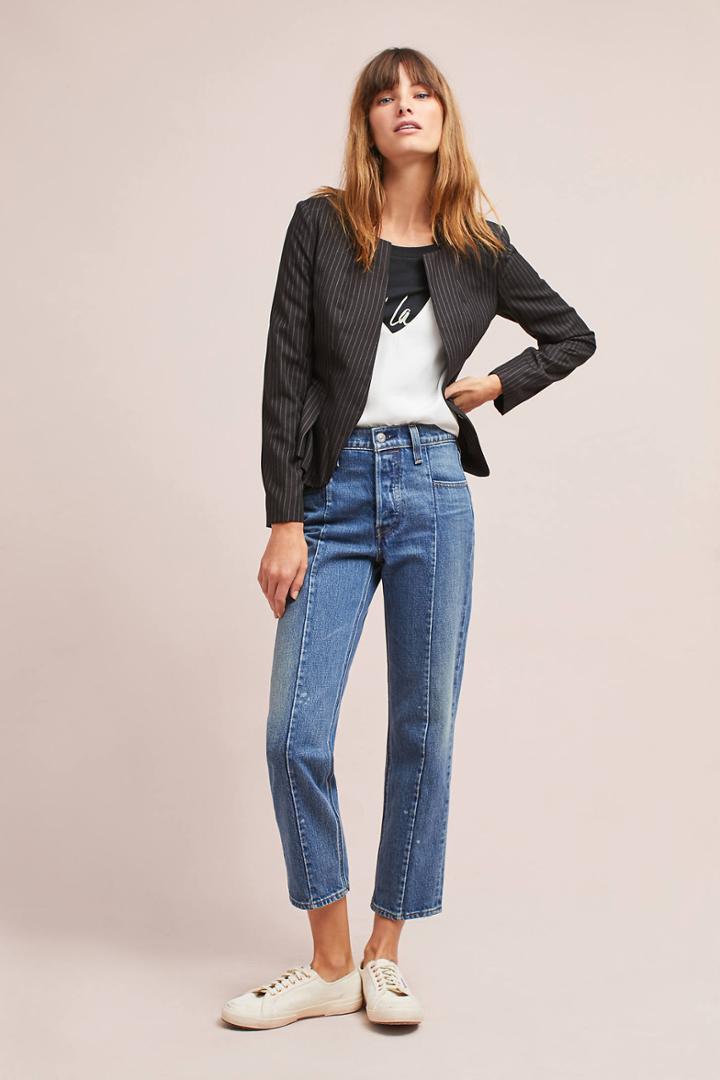 Greylin Pinstriped Blazer