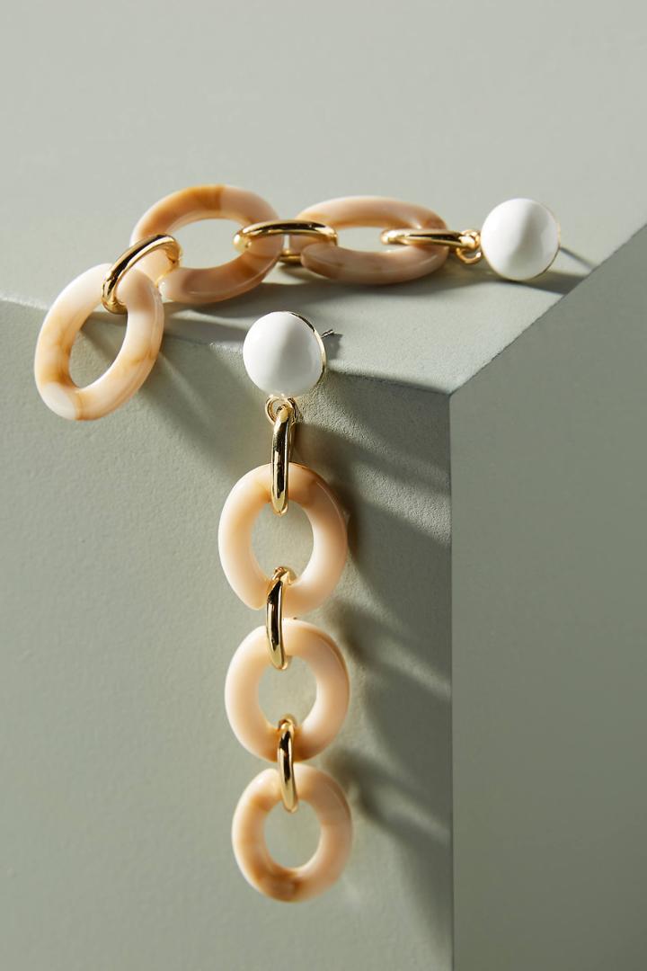 Anthropologie Marcia Resin Chain Drop Earrings