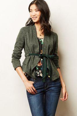 Anthropologie Draped Peplum Jacket