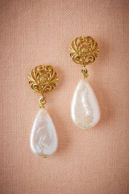 Anthropologie X Bhldn Vermeil Teardrop Earrings
