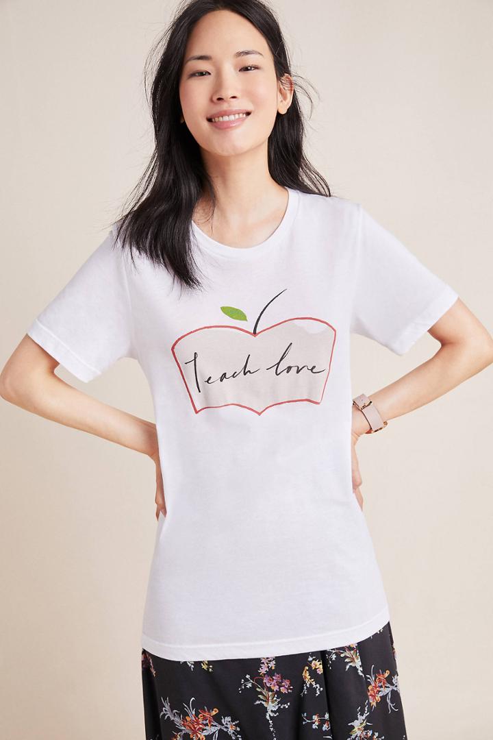 Anthropologie Teach Love X She's The First Graphic Tee