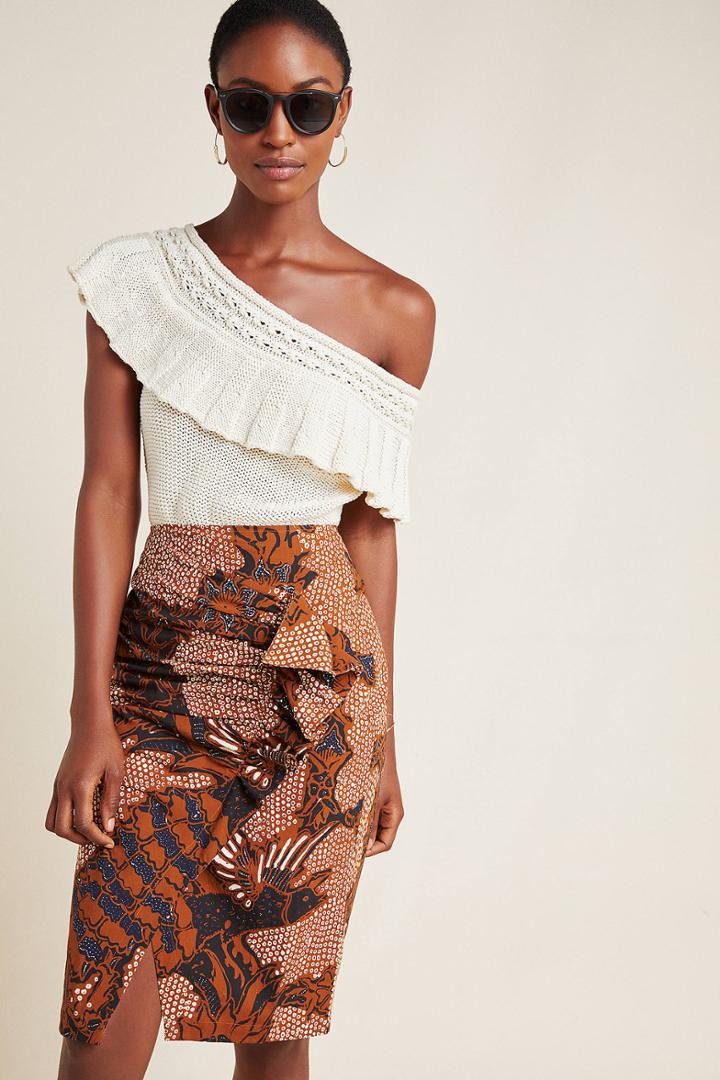 Atsu Adi Ruffled Pencil Skirt