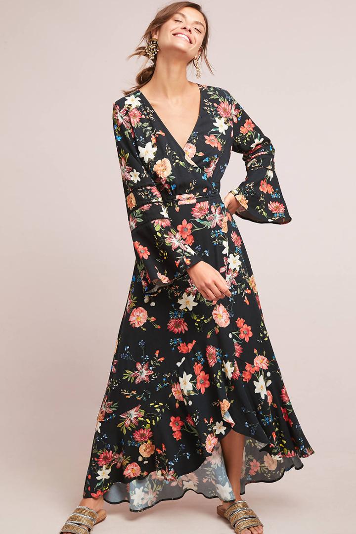 Farm Rio Summer Flower Wrap Dress