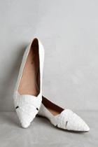 All Black Fishscale Flats Ivory