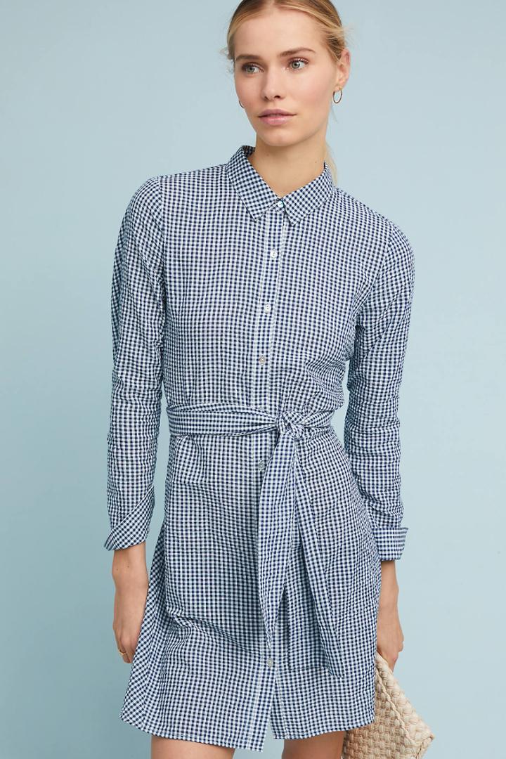 Sunday In Brooklyn Belted Gingham Shirtdress