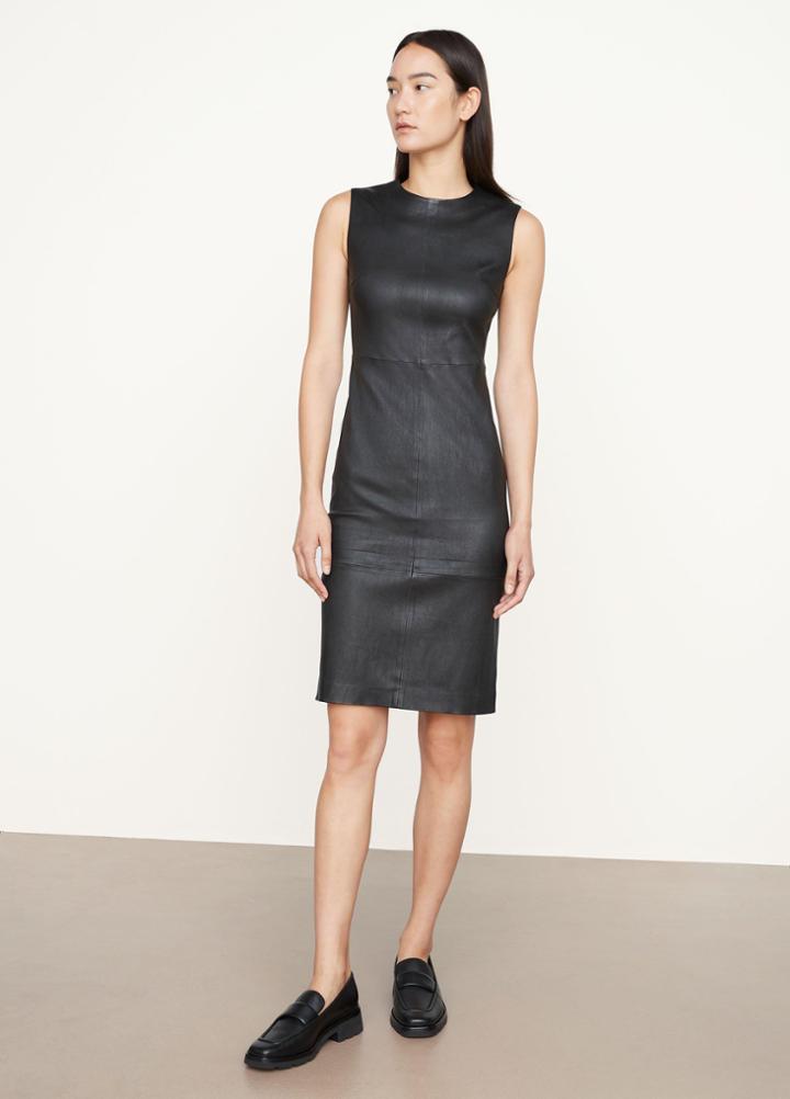 Vince Leather Sheath Dress
