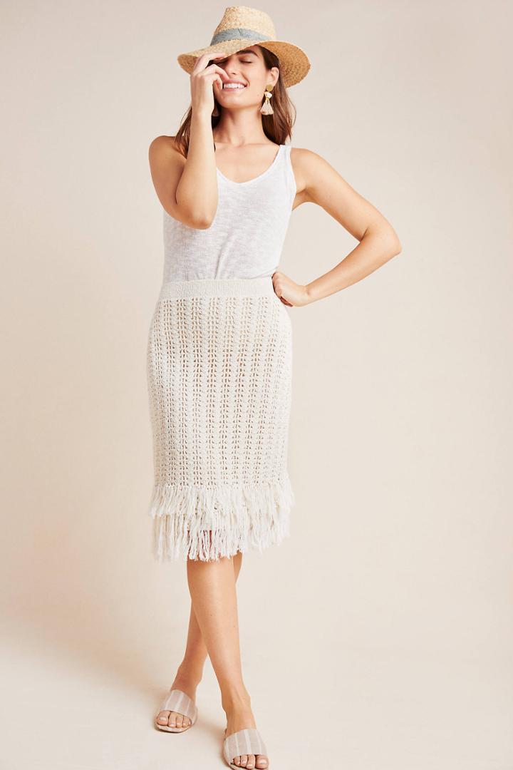 Maeve Fringed Crochet Skirt