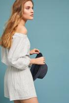 Tina + Jo Sorrento Off-the-shoulder Striped Romper
