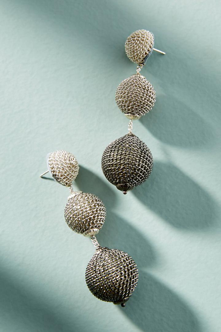 Suzanna Dai Chain-wrapped Ball Drop Earrings