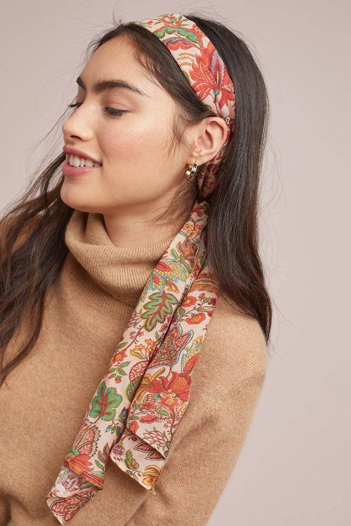 Anthropologie Hamilton Harbor Skinny Scarf