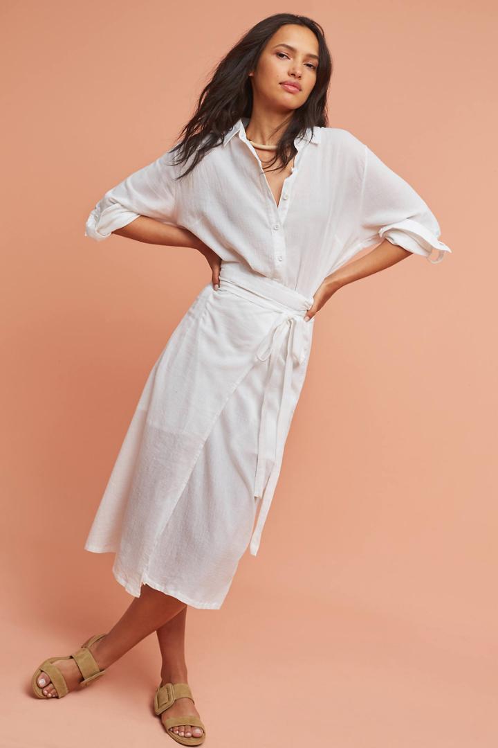 Steele Wrapped Midi Shirt Dress